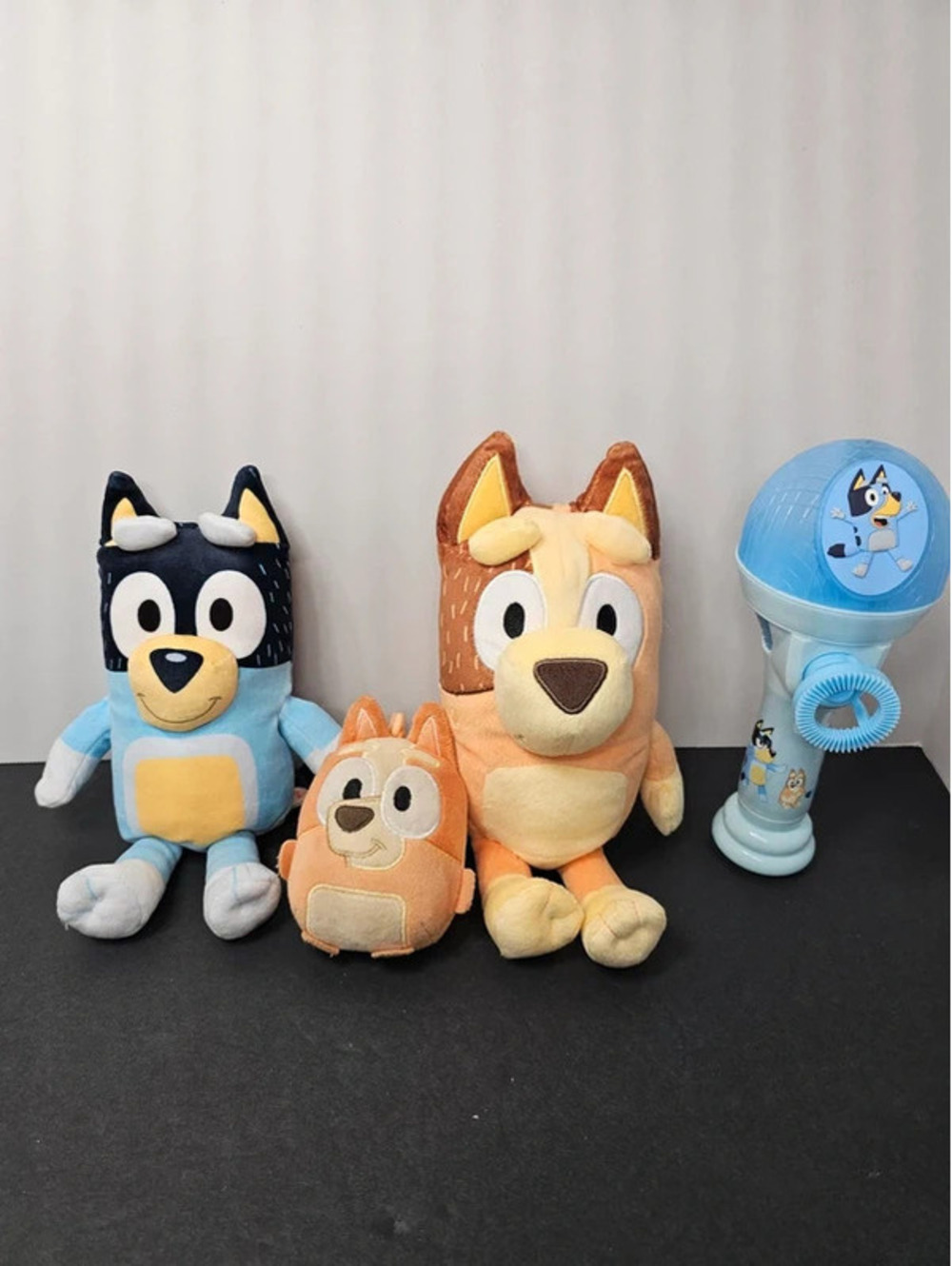 Bluey Plush Lot Bingo Chilli Bubble Wand Kids Toy Bundle of 4